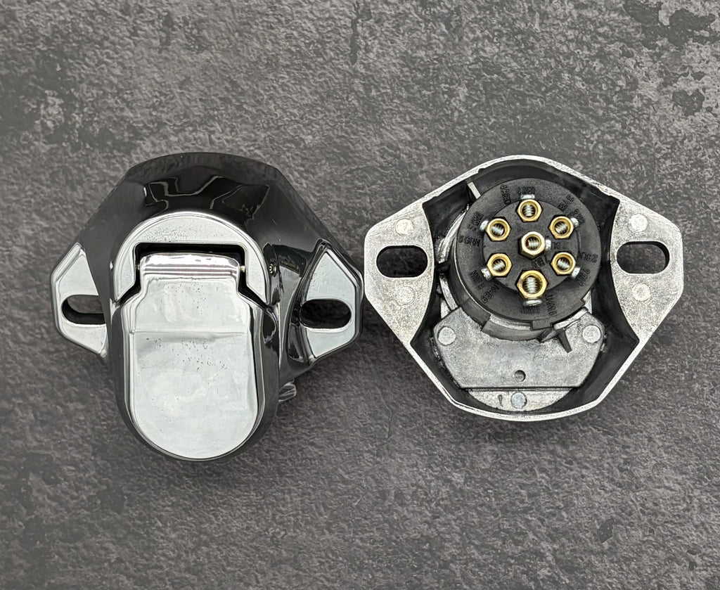 7-Way Truck & Trailer Plug Chrome & Old-School Phillips Styles