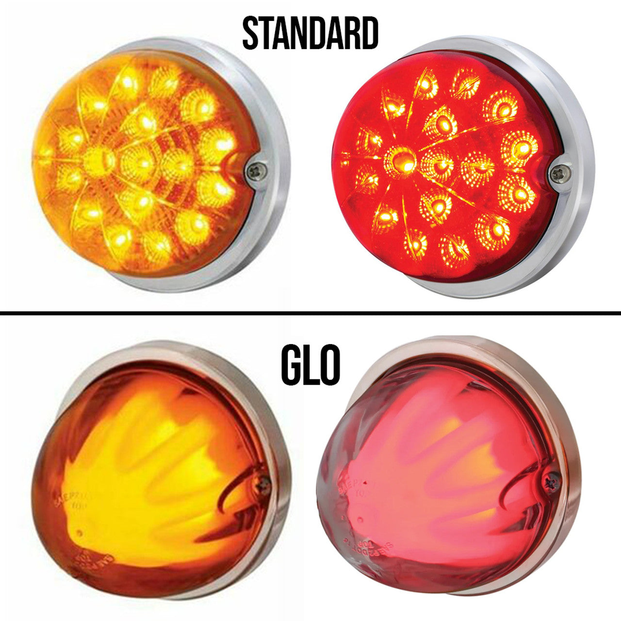 15" Stainless Watermelon Air Cleaner Light Bar, Front (Sold as a pair)